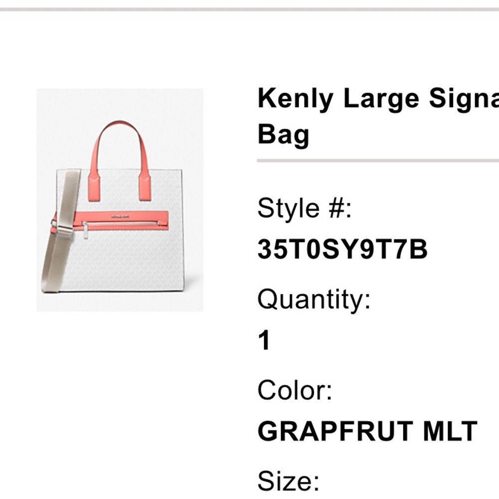 Kenly Large Signature Logo Tape Tote Bag